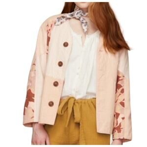 Roller Rabbit 100% Cotton‎ Button Front Camo Floral Shilo Jacket Size Small